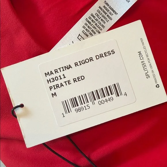 Splits59 Martina Rigor Dress Pirate Red M NWT - Picture 15 of 15